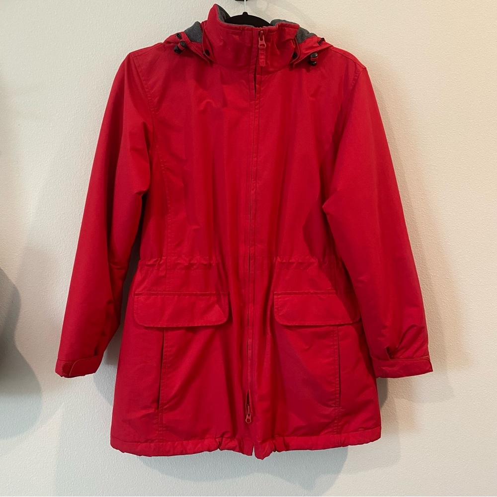 Lands' End Women's Squall Parka in Red size XS Petite
